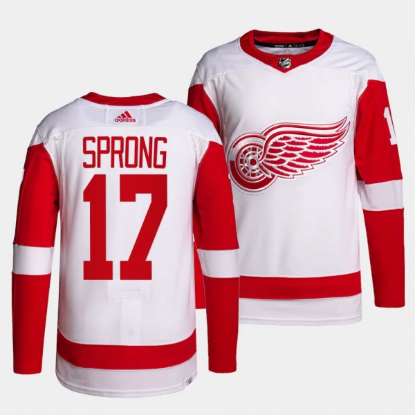 Daniel Sprong Detroit Red Wings Away White #17 Authentic Pro Primegreen Jersey Men's