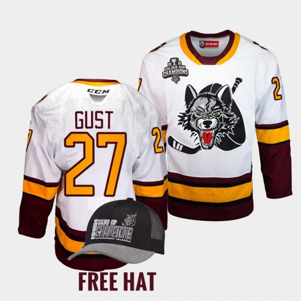 Dave Gust Chicago Wolves 2022 Calder Cup Champs Wh...