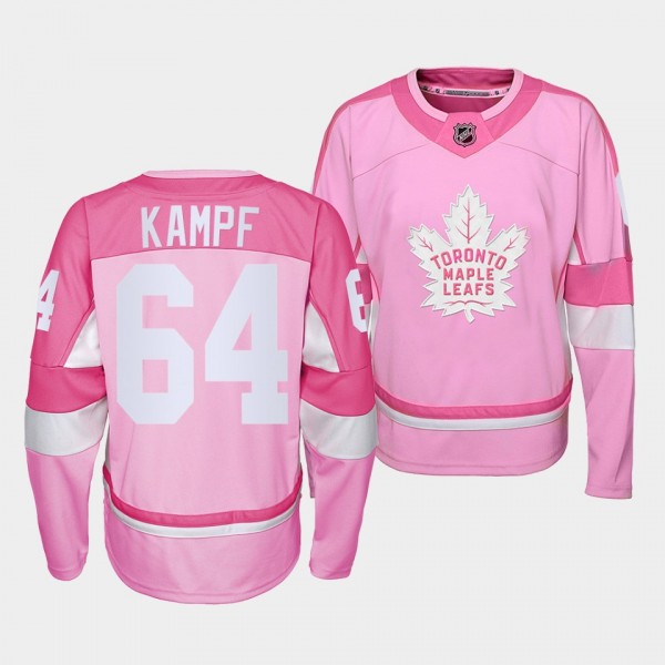 Toronto Maple Leafs David Kampf Pink Hockey Fights...