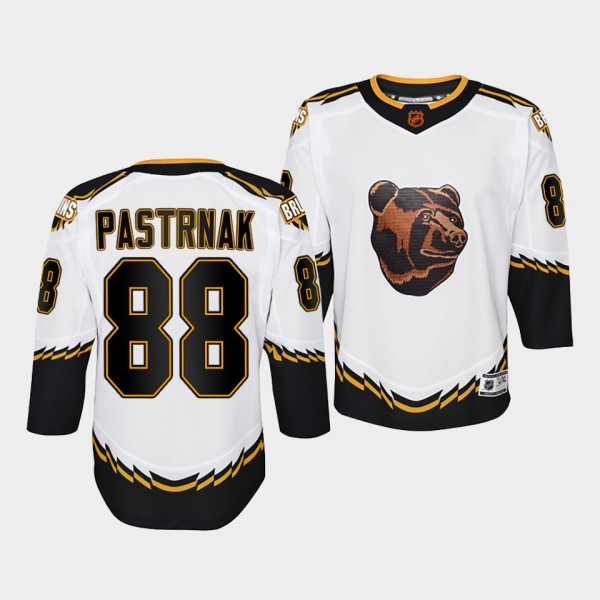 Youth David Pastrnak Bruins White Special Edition ...
