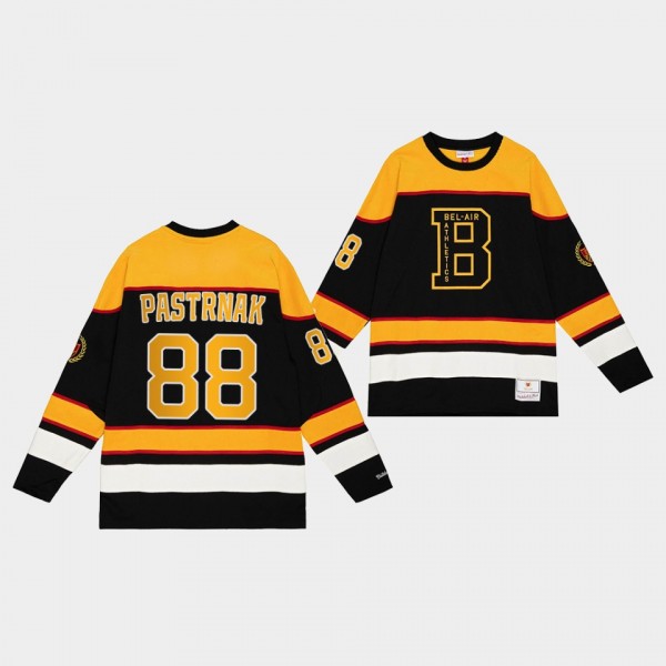 Boston Bruins NHL X Bel-Air David Pastrnak Black #88 Hockey Jersey