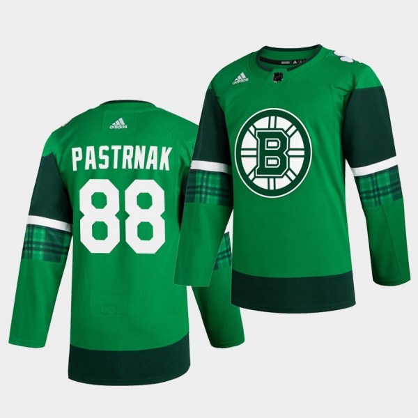 David Pastrnak #88 Bruins 2020 St. Patrick's Day A...