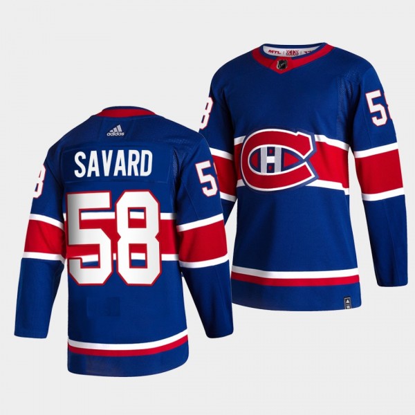 David Savard #58 Canadiens 2021 Reverse Retro Spec...