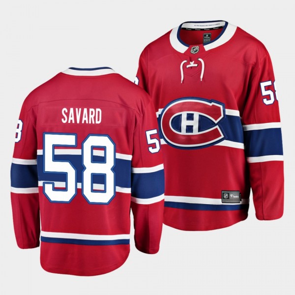 David Savard Montreal Canadiens 2021 Home Red Play...
