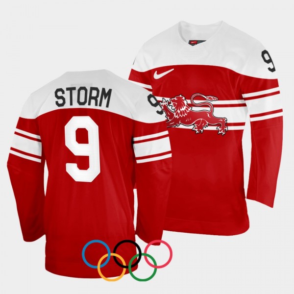 Denmark Hockey #9 Frederik Storm 2022 Winter Olymp...