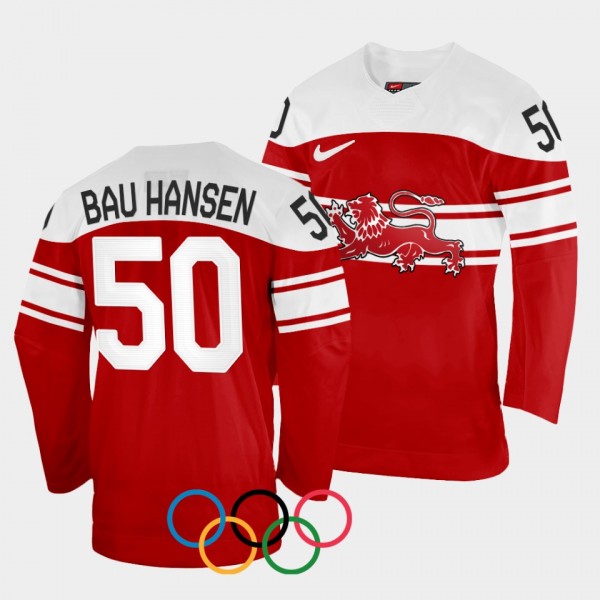 Denmark Hockey #50 Mathias Bau Hansen 2022 Winter ...