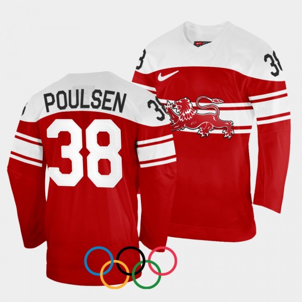 Denmark Hockey #38 Morten Poulsen 2022 Winter Olym...