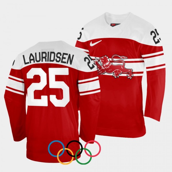 Denmark Hockey #25 Oliver Lauridsen 2022 Winter Ol...