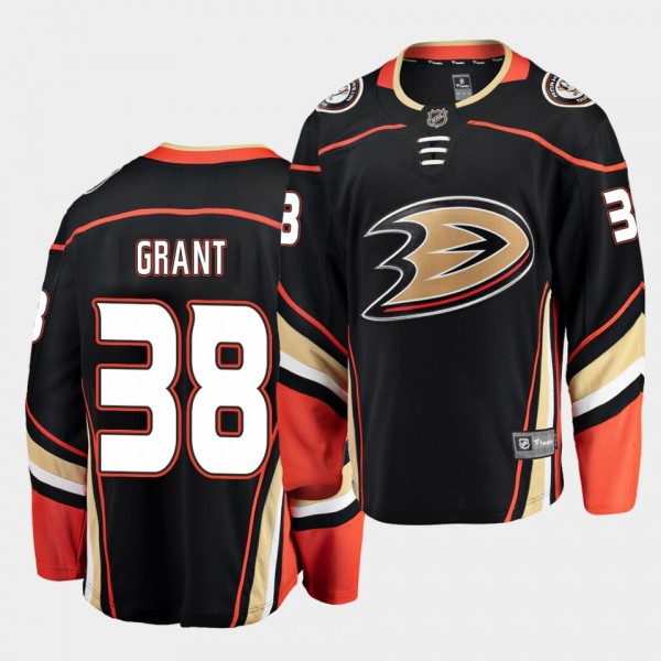 Derek Grant Anaheim Ducks 2020-21 Home Men Black B...