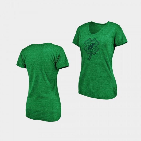 New Jersey Devils 2021 St. Paddy's Day Green T-Shi...