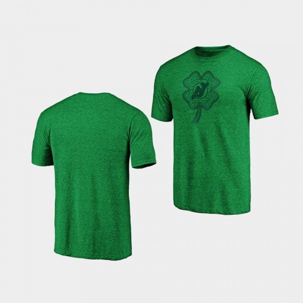 New Jersey Devils 2021 St. Patrick's Day Green T-S...