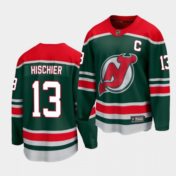 Nico Hischier New Jersey Devils Special Edition Green Men's Jersey
