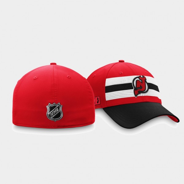 New Jersey Devils 2020 NHL Draft Red Black Authentic Pro On-Stage Flex Hat