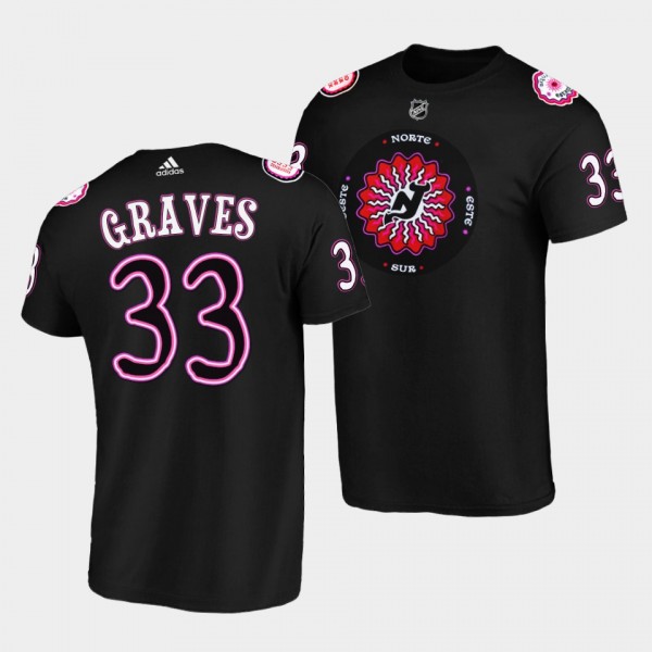 Devils Ryan Graves Hispanic Heritage Night Limited Black T-Shirt