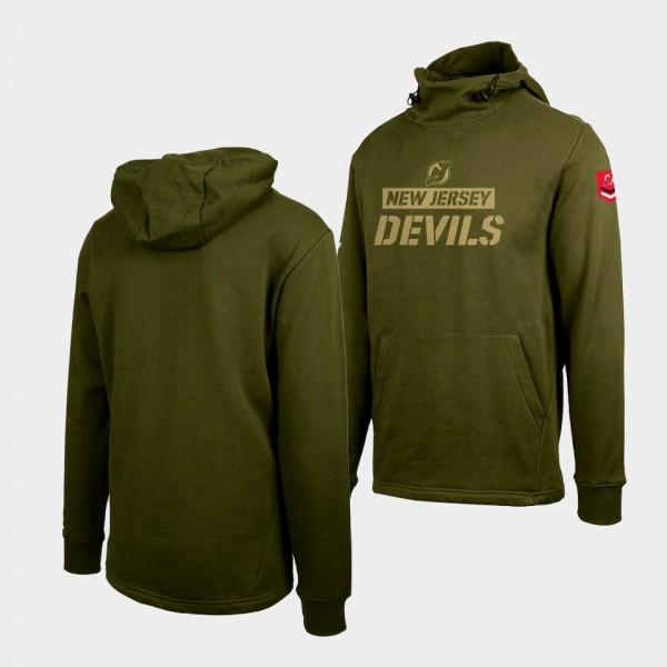 New Jersey Devils Thrive Men Olive Levelwear Hoodi...