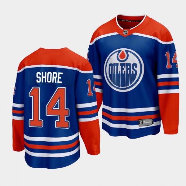 Devin Shore Edmonton Oilers 2022-23 Home Royal Pre...