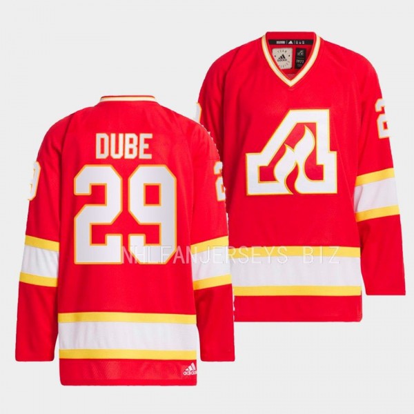 Dillon Dube Calgary Flames Team Classics Red #29 Jersey 1973 Hockey