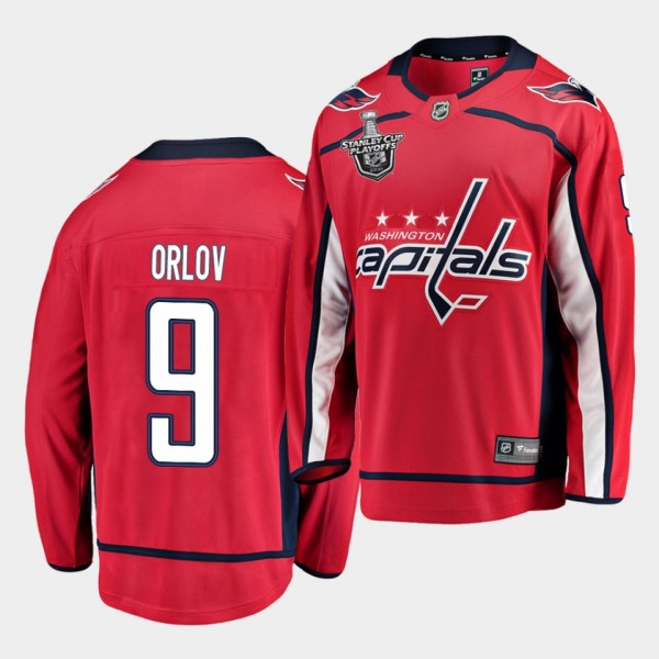 Dmitry Orlov #9 Capitals 2021 Stanley Cup Playoffs All Caps Red Jersey