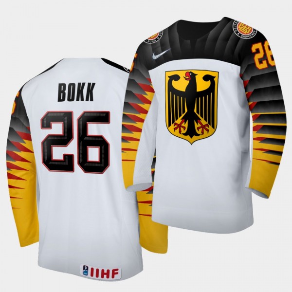 Germany Dominik Bokk 2020 IIHF World Junior Ice Hockey White Home Jersey