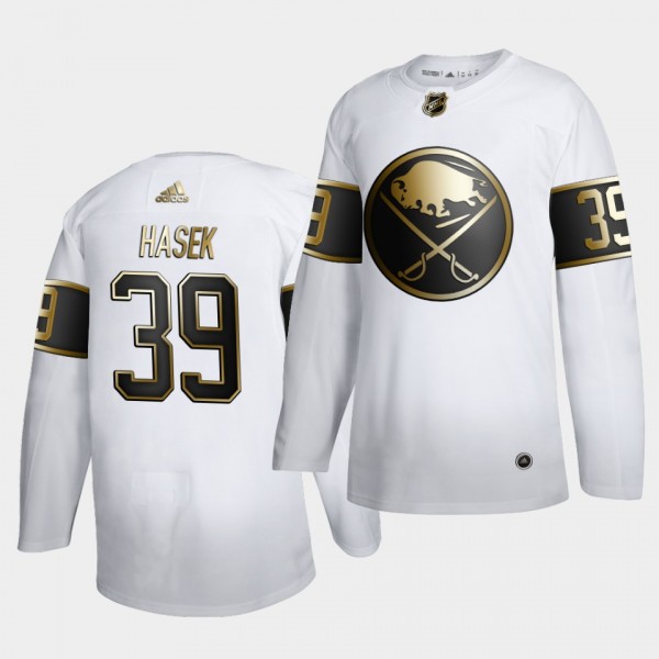 Dominik Hasek #39 Sabres Golden Edition White Reti...