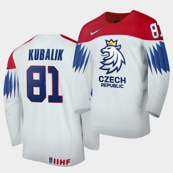 Czech Republic Dominik Kubalik 2020 IIHF World Championship White Home Jersey
