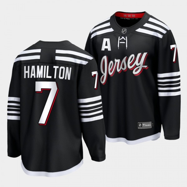 Dougie Hamilton New Jersey Devils 2022 Alternate Black Premier Jersey Men