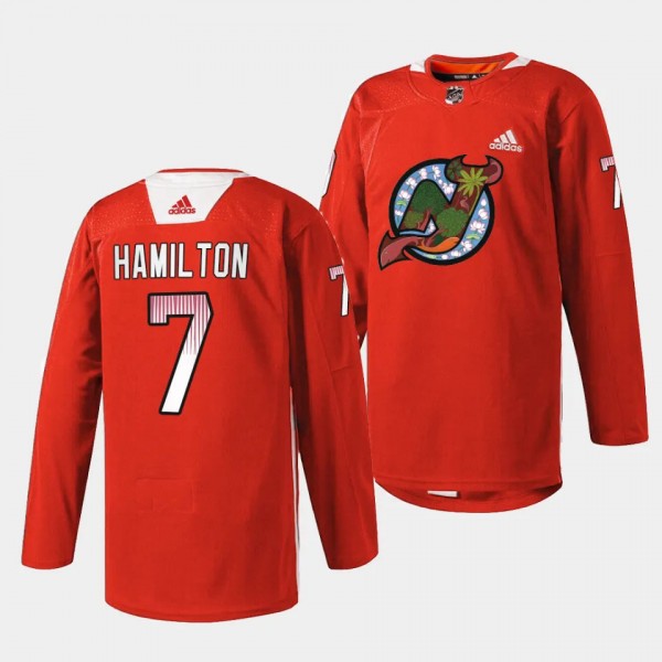 Asian and Pacific Islander Heritage Night Dougie Hamilton New Jersey Devils Red #7 Jersey 2024