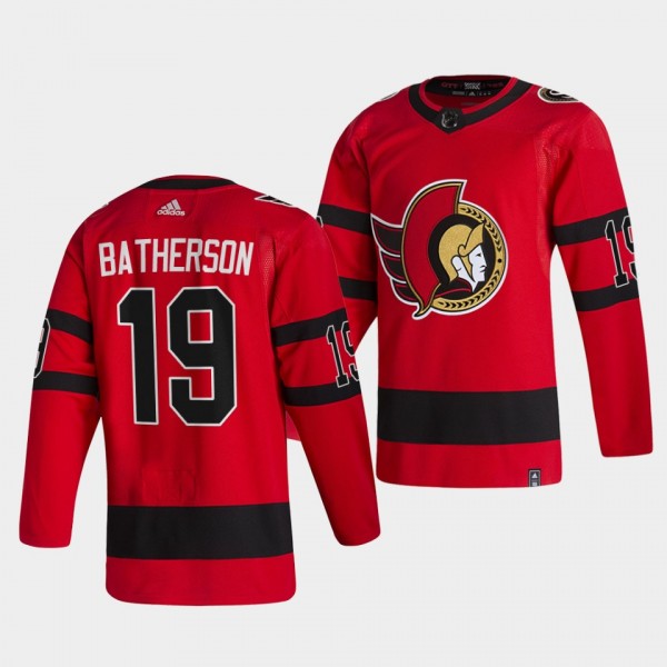 Drake Batherson #19 Senators 2021 Reverse Retro Re...