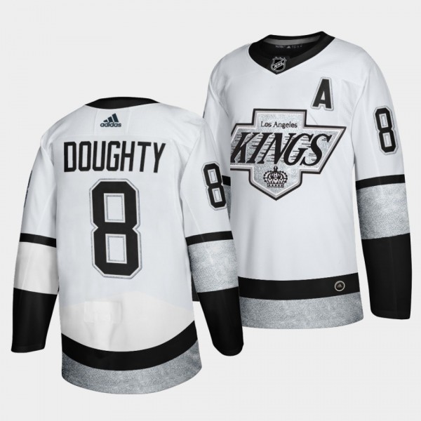 Drew Doughty #8 Kings 2021-22 Alternate Throwback-Inspired White Jersey