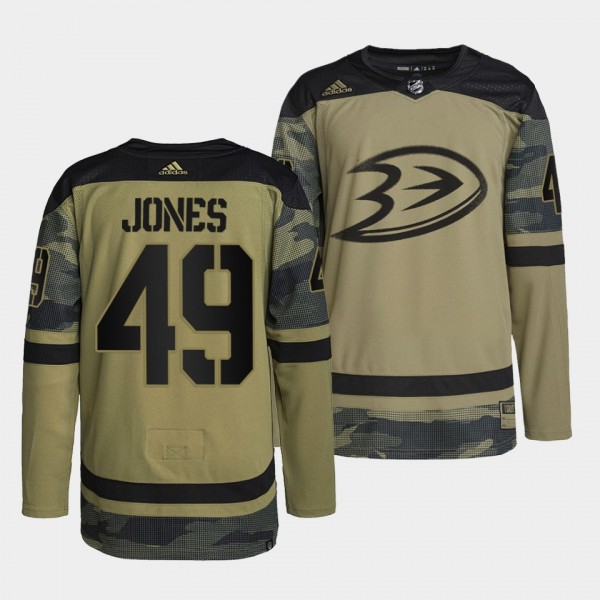 Anaheim Ducks 49 Max Jones Authentic Practice Camo Jersey Military Appreciation