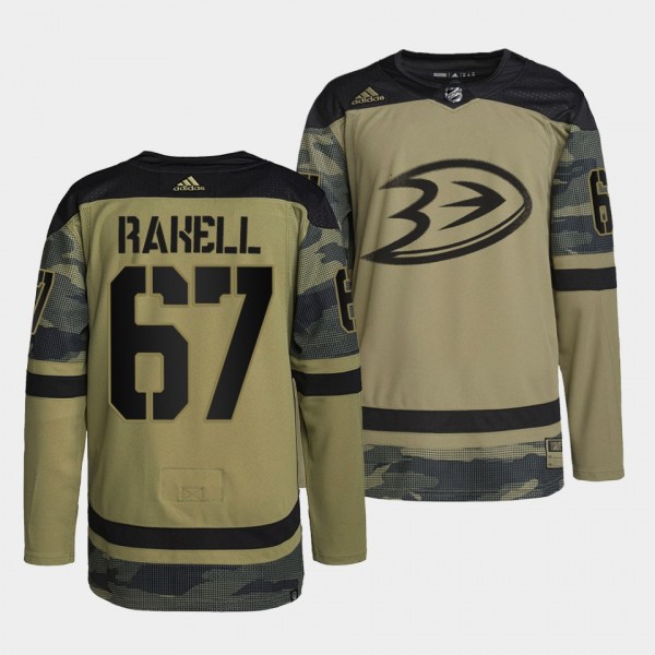 Anaheim Ducks 67 Rickard Rakell Authentic Practice Camo Jersey Military Appreciation
