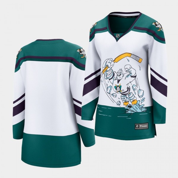 Anaheim Ducks 2021 Special Edition White Retro Wom...