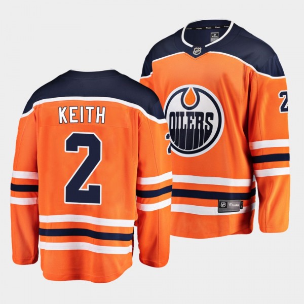 Duncan Keith Edmonton Oilers 2021 Home Men Orange Jersey