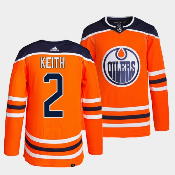 Edmonton Oilers Authentic Pro Duncan Keith #2 Orange Jersey Home