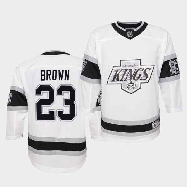 Dustin Brown Youth Jersey Kings Heritage White Pre...
