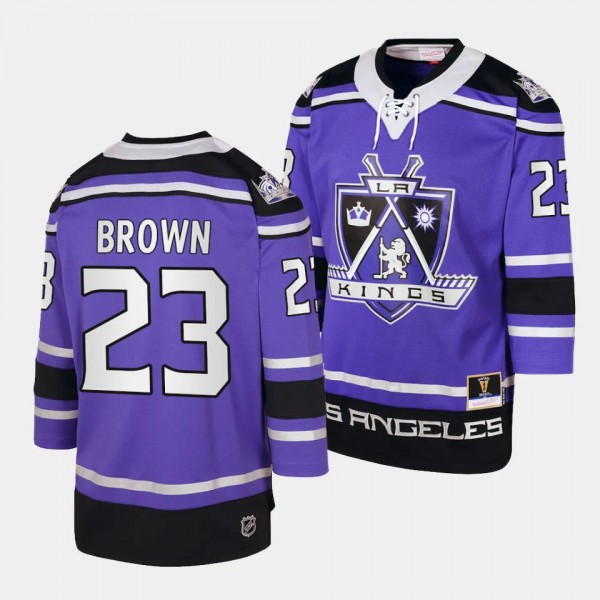 Dustin Brown Los Angeles Kings 2002 Blue Line Player Purple #23 Jersey