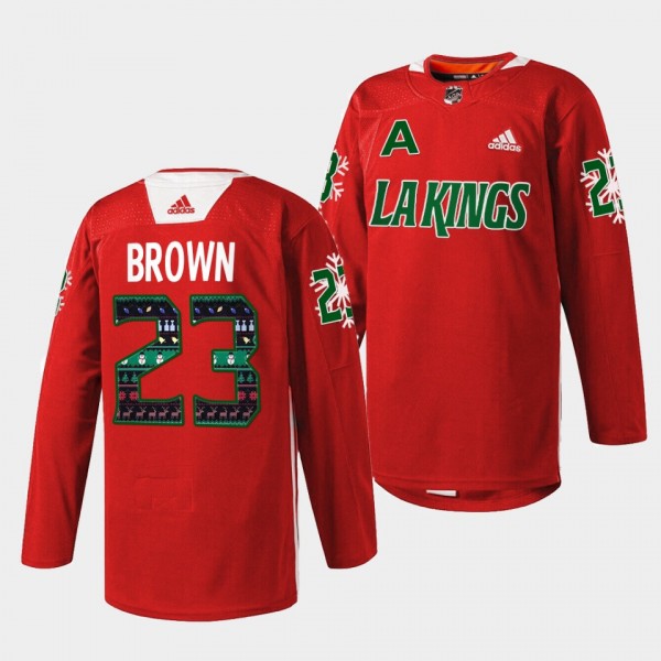 Los Angeles Kings Dustin Brown Holiday Sweater #23...