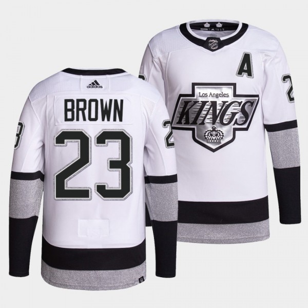 Dustin Brown #23 Kings Alternate White Jersey 2021-22 Primegreen Authentic Pro