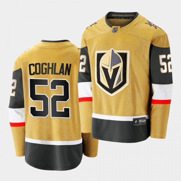 Dylan Coghlan #52 Golden Knights 2020-21 Alternate Gold Premier Breakaway Jersey