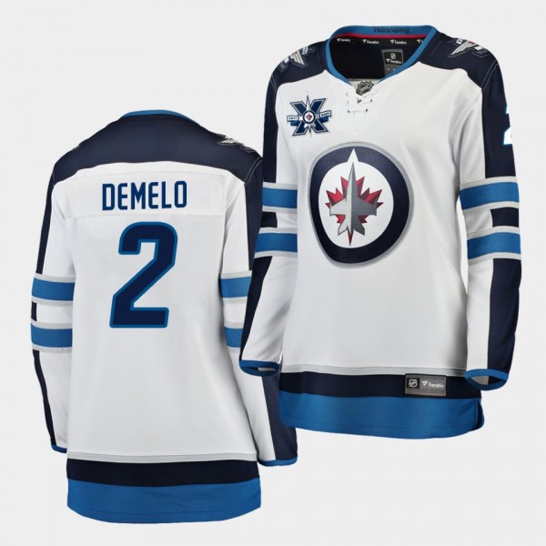 Dylan DeMelo Winnipeg Jets 2020-21 Away Women Whit...