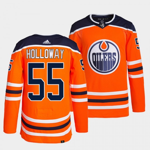 Edmonton Oilers Primegreen Authentic Dylan Holloway #55 Orange Jersey Home