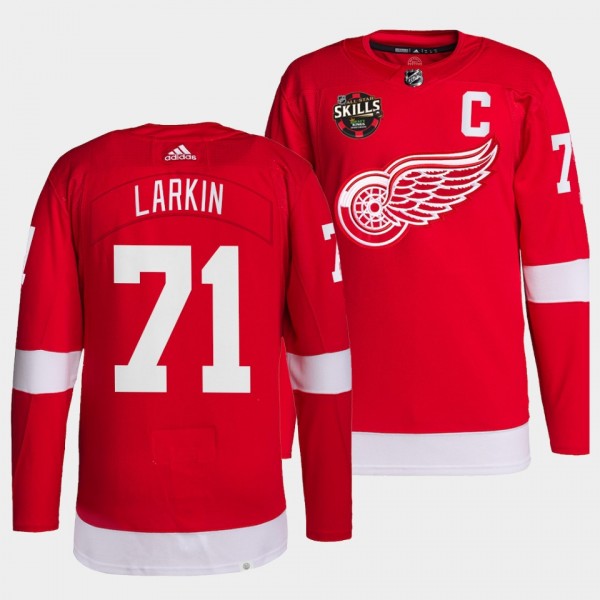 Dylan Larkin #71 Red Wings Competition Patch Red J...