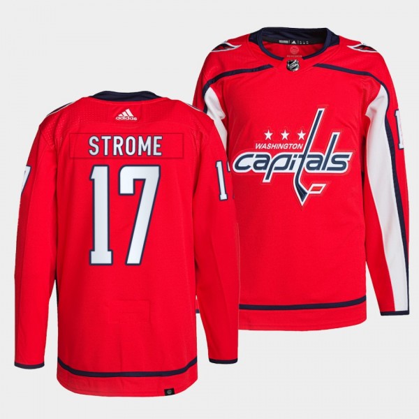 Dylan Strome #17 Capitals Home Red Jersey 2022 Pri...