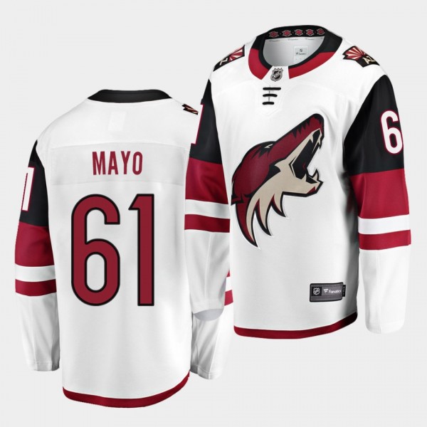 Dysin Mayo #61 Coyotes Away White Breakaway Player...