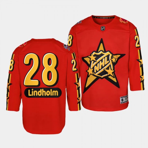 Calgary Flames #28 Elias Lindholm 2024 NHL All-Sta...