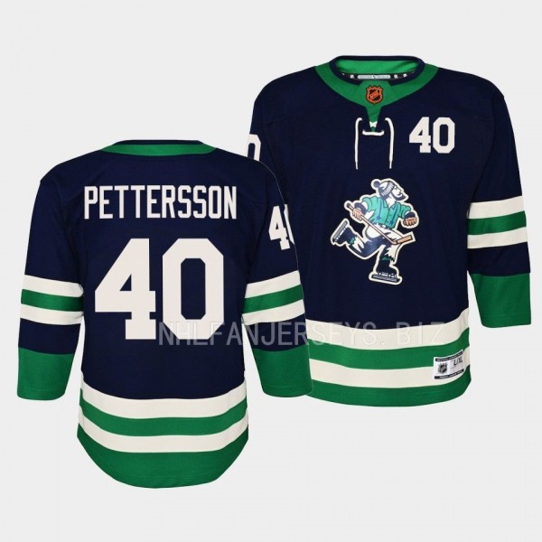 Elias Pettersson Vancouver Canucks Youth Jersey 2022 Special Edition 2.0 Navy Premier Jersey