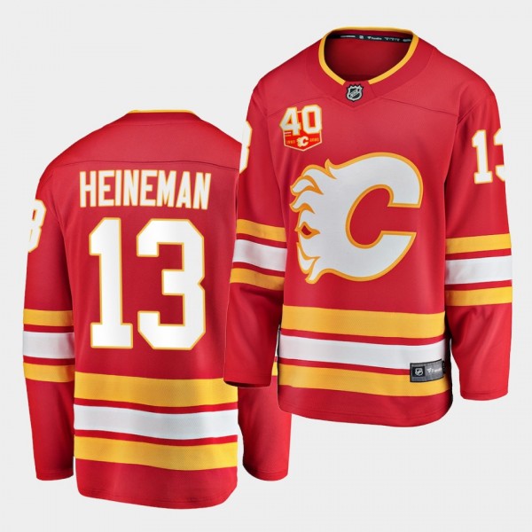 Emil Heineman Calgary Flames Home Men Red 2021 Tra...