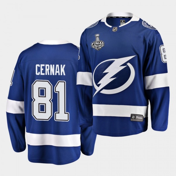 Tampa Bay Lightning Erik Cernak 2020 Stanley Cup Final Bound Home Player Blue Jersey