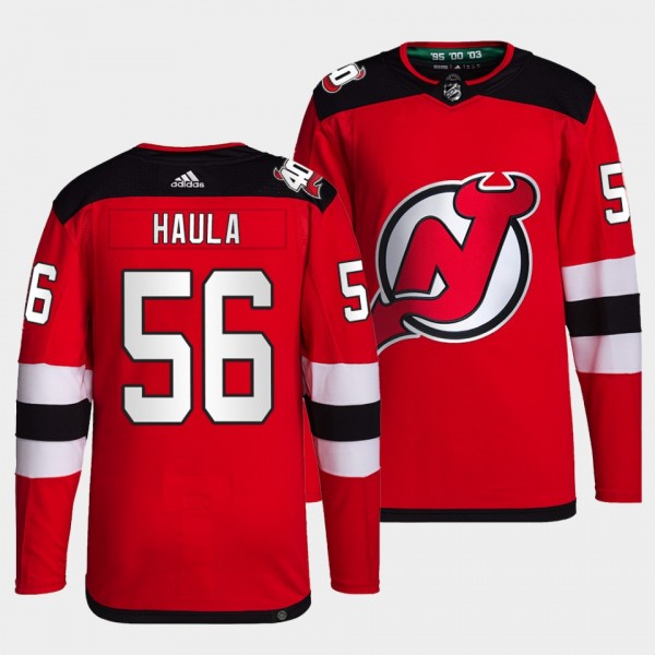 Erik Haula Devils 2022 Primegreen Authentic Red Jersey #56 Home