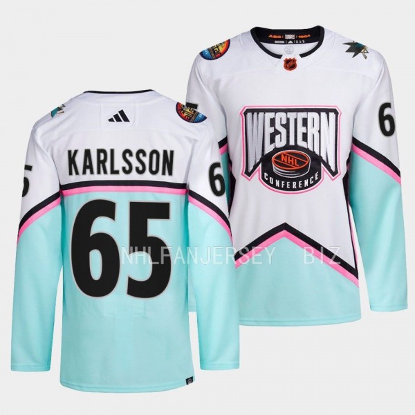 Erik Karlsson 2023 NHL All-Star Western Conference San Jose Sharks #65 White Jersey Authentic